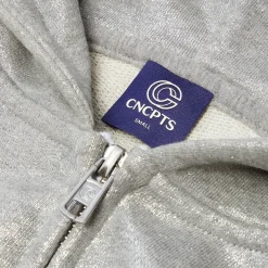 CNCPTS Metallic Coated Zip Up Hoodie