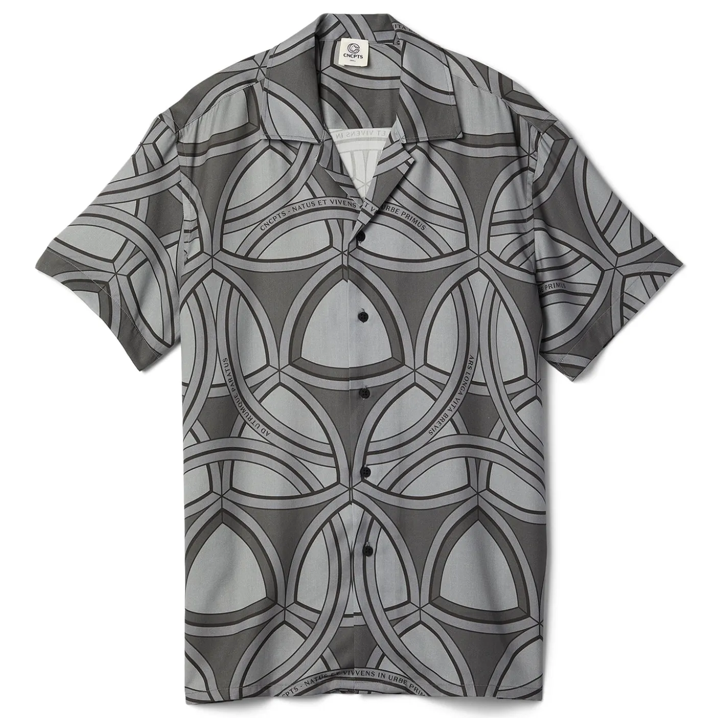 CNCPTS Tencel Reuleaux Printed Camp Shirt