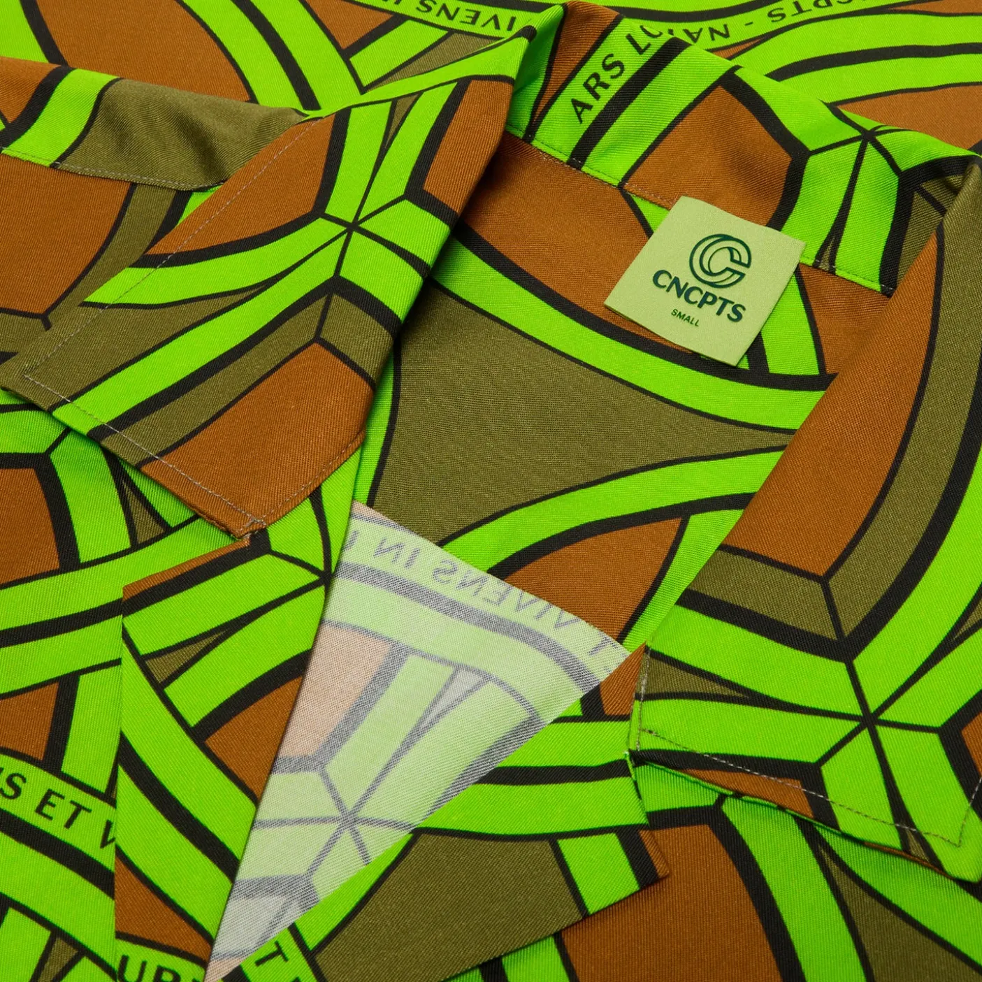 CNCPTS Tencel Reuleaux Printed Camp Shirt
