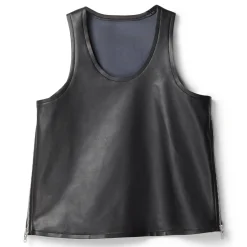 Comme Des Garcons Faux Leather Tank Top