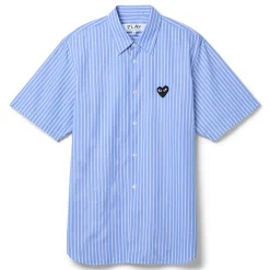 Comme Des Garcons PLAY Short Sleeve Shirt Black Emblem