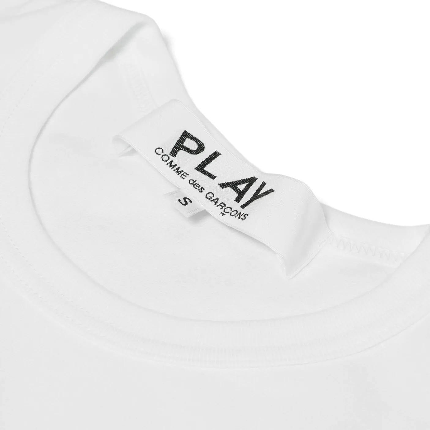 Comme Des Garcons PLAY T-Shirt Rhinestone Emblem Rhinestone Heart