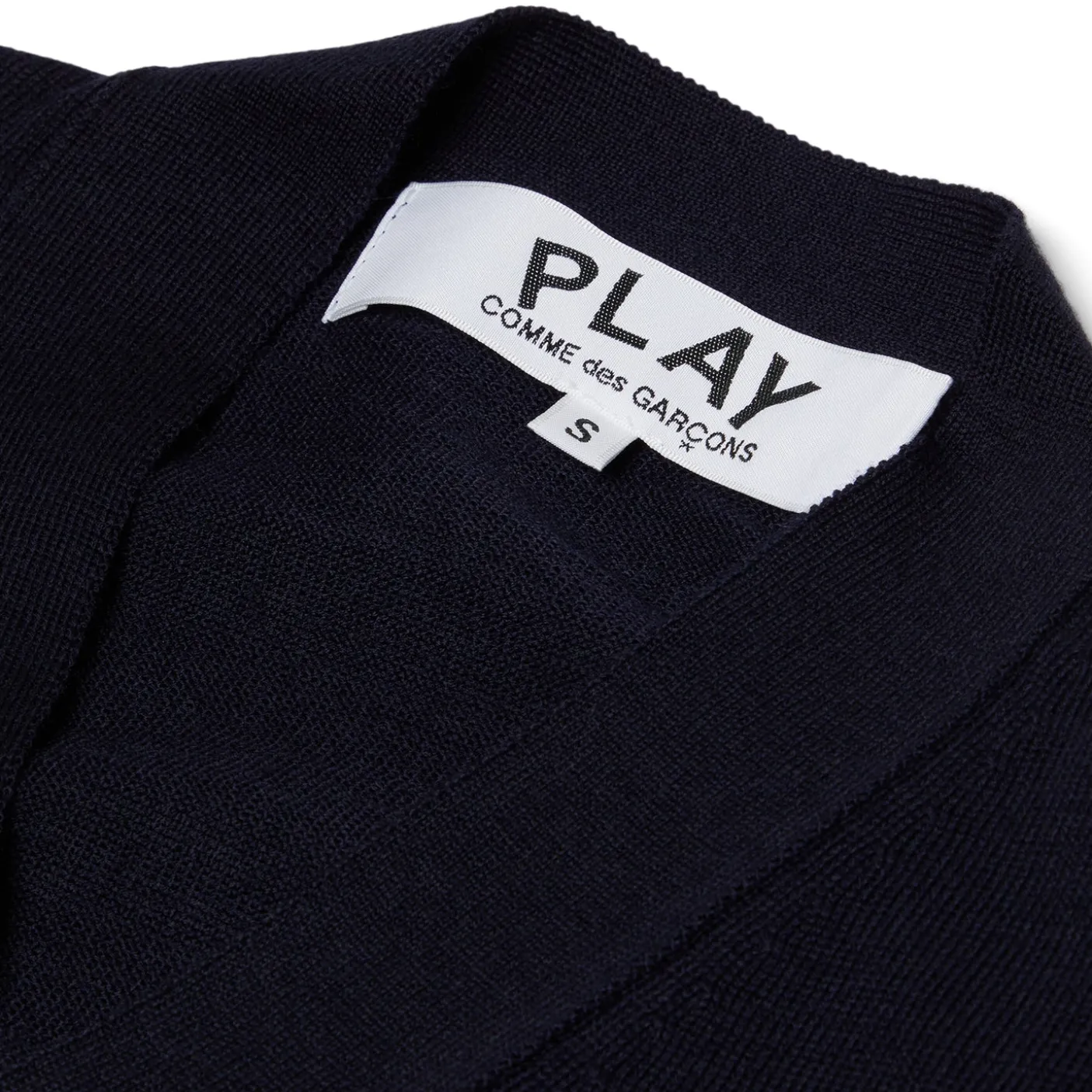 Comme Des Garcons Play V-Neck Cardigan Short Sleeve