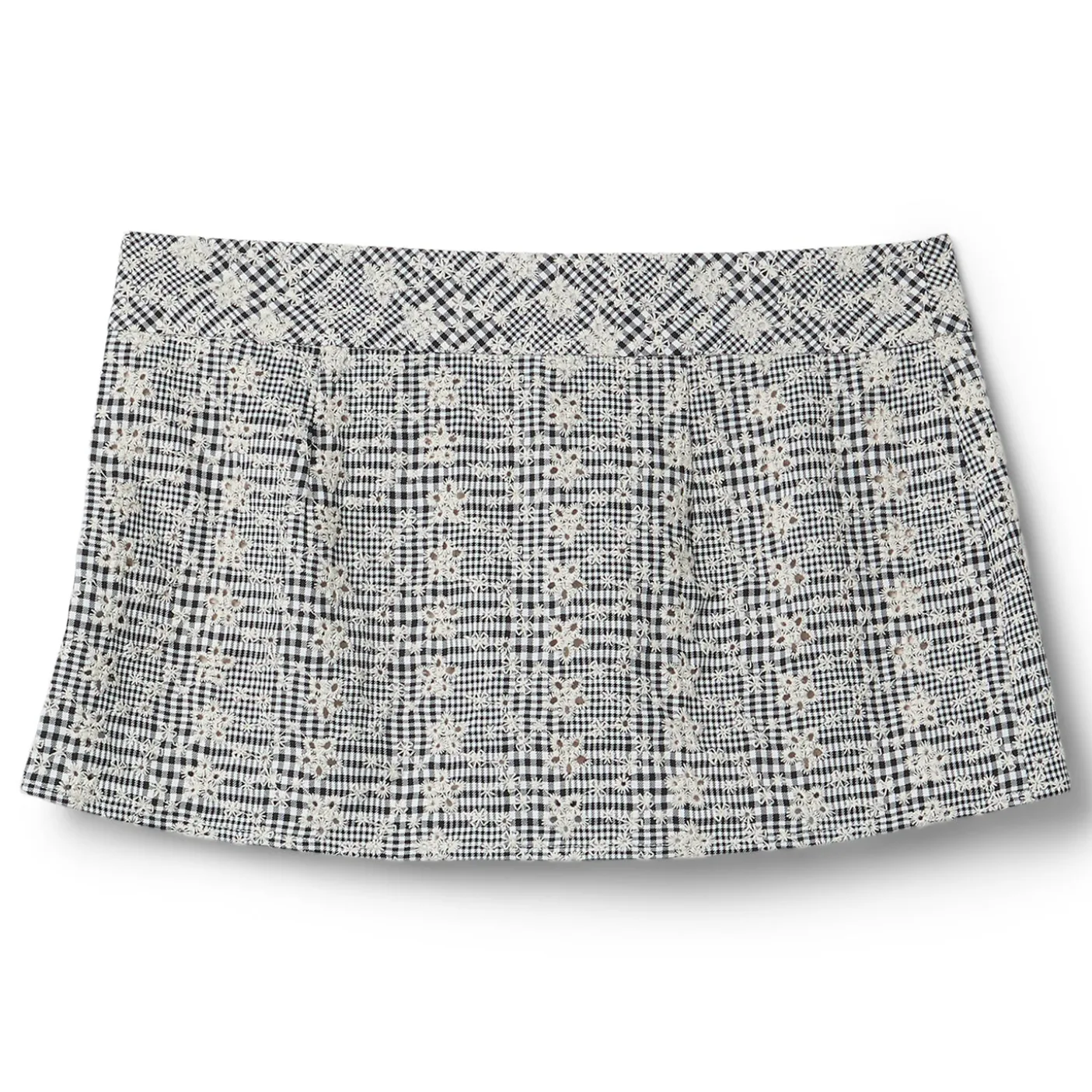 Danielle Guizio Floriane Gingham Mini Skort