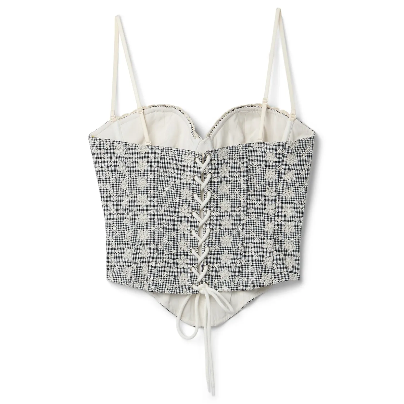 Danielle Guizio Genevieve Gingham Bustier