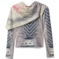 Diesel Jersey Top with Bandana Neck Tie