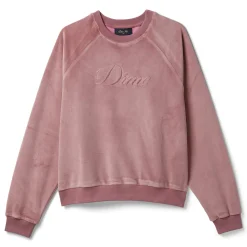 Dime Cursive Velvet Crewneck