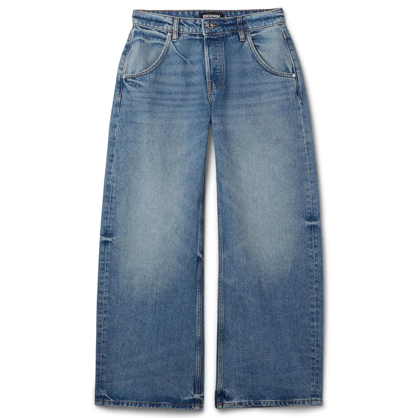 EB Denim Enzo Cropped Mid Rise Barrel