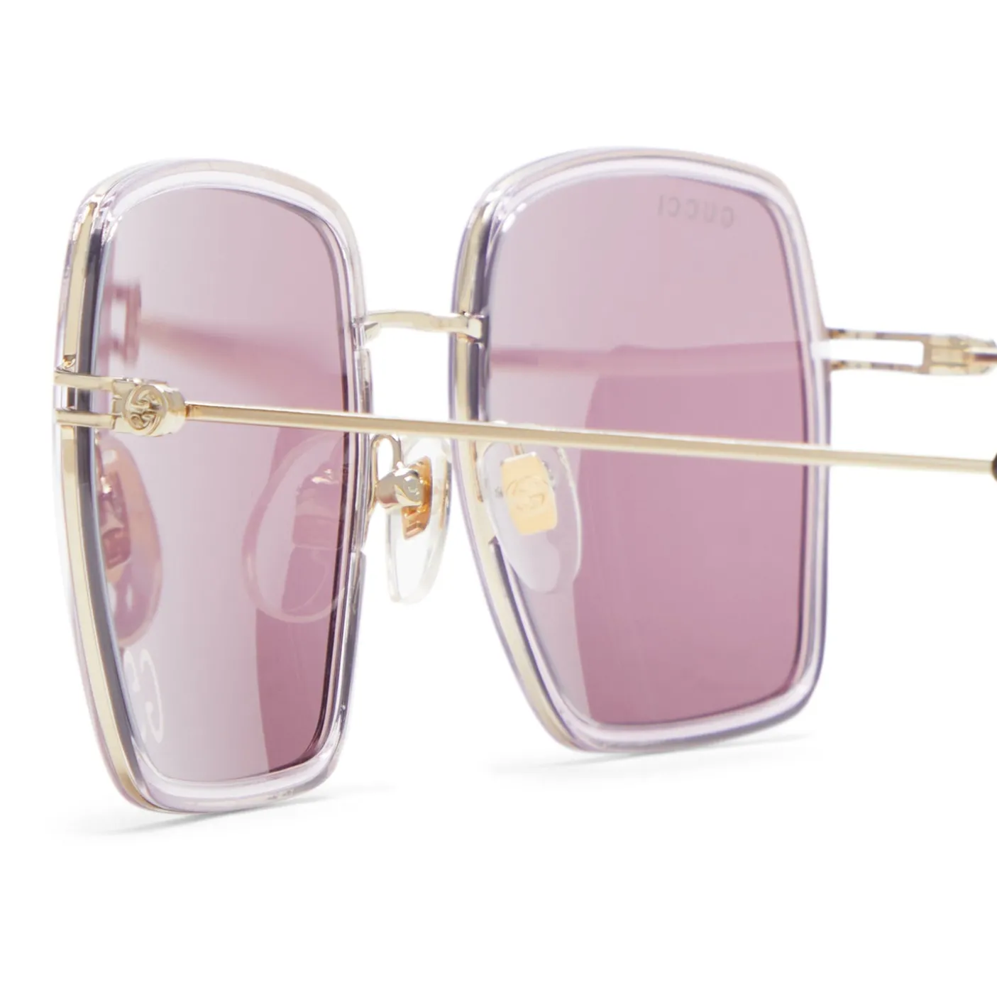 Gucci Square Metal Frame Sunglasses