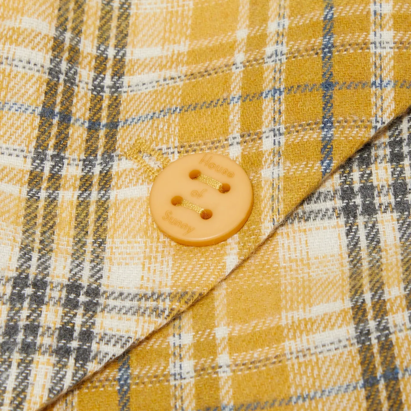 House of Sunny Check Collarless Blazer