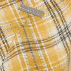 House of Sunny Check Collarless Blazer