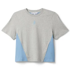 JW Anderson Anchor Embroidery Panelled Cropped T-Shirt