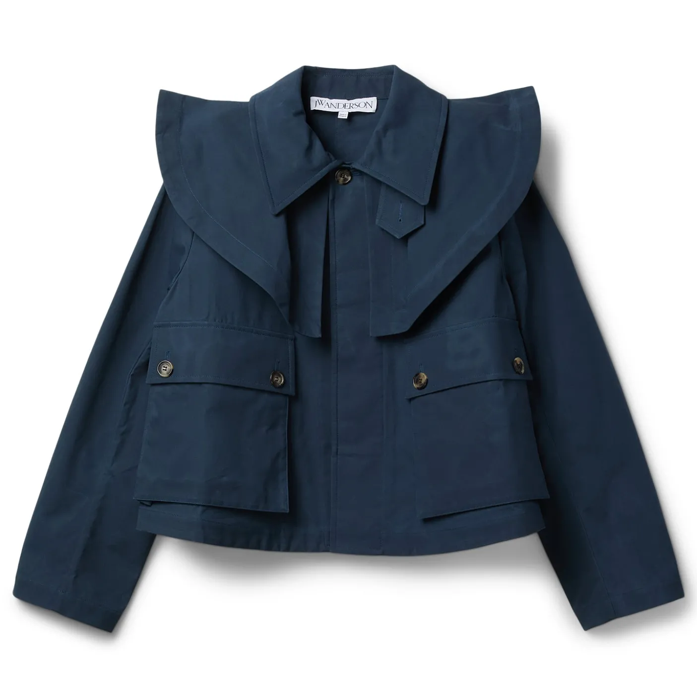 JW Anderson Oversized Collar Cropped Trench Jacket