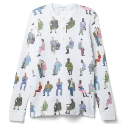 JW Anderson Printed Waffle Henley Top