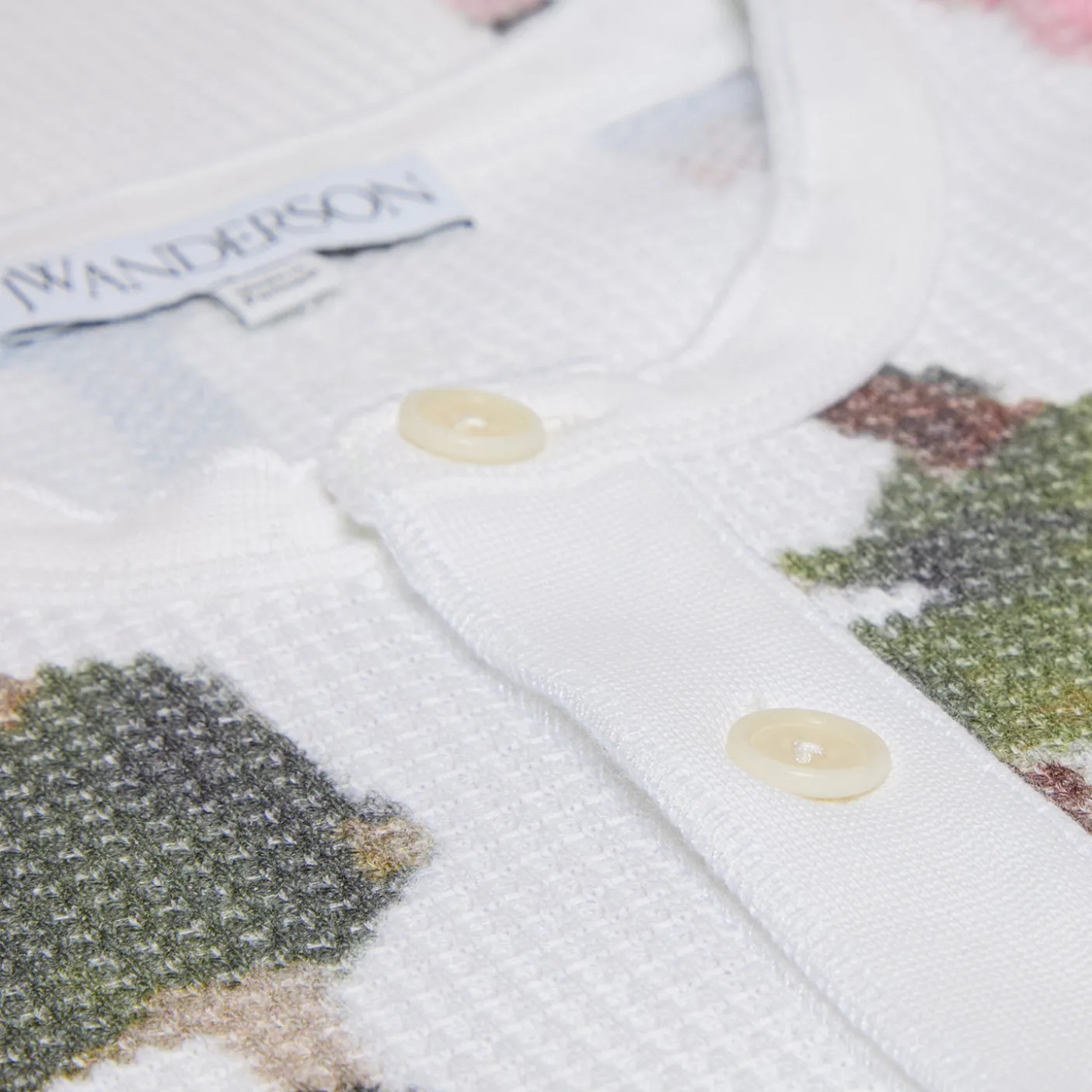 JW Anderson Printed Waffle Henley Top