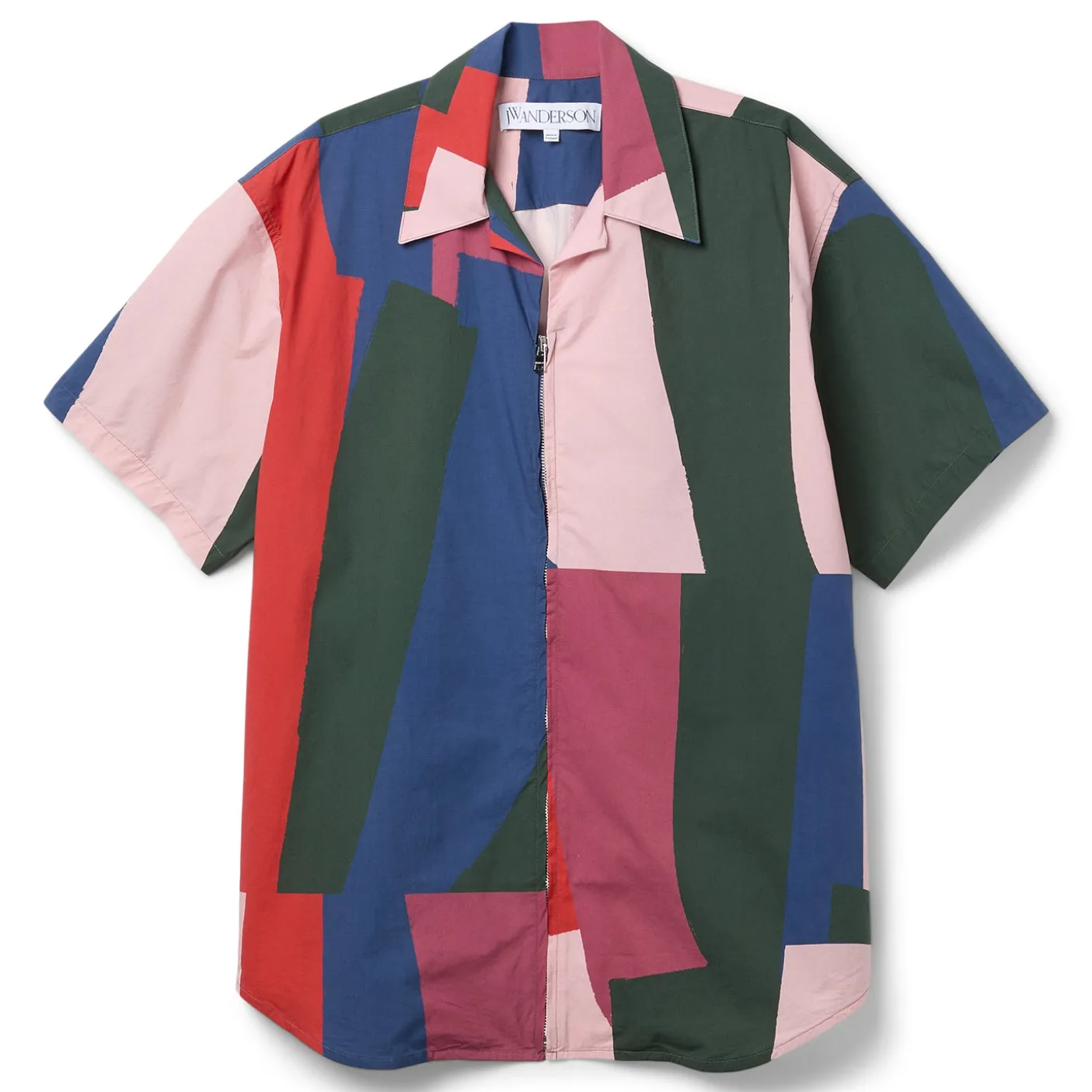 JW Anderson Zip Up Short Sleeve Printed Shirt