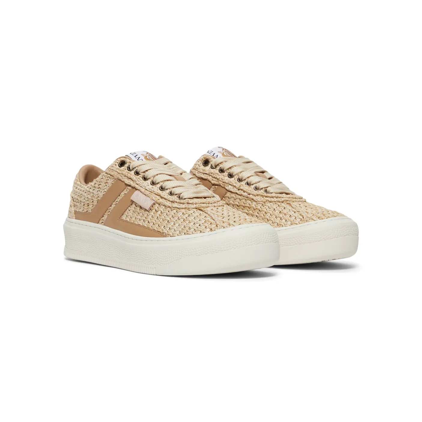 Lanvin Cash Raffia Sneakers
