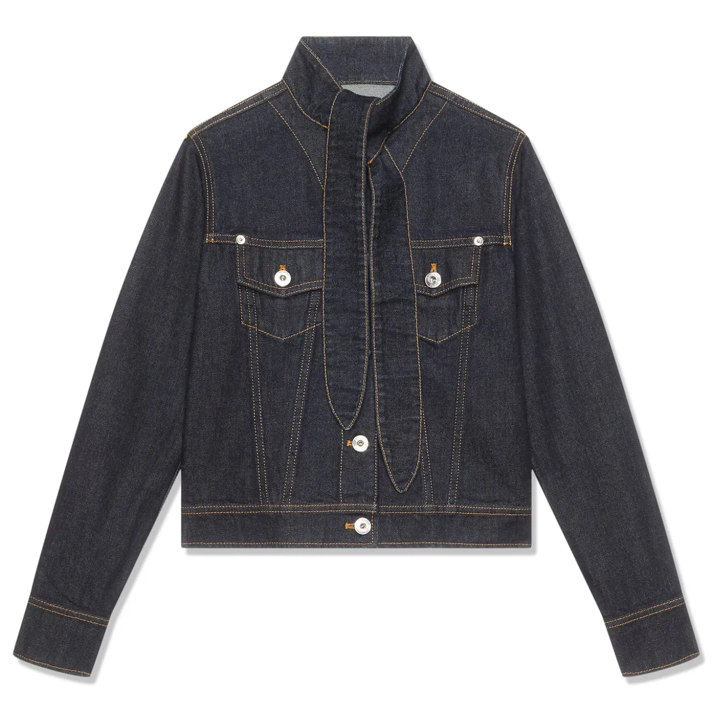 Lanvin Lavallière Collar Denim Jacket