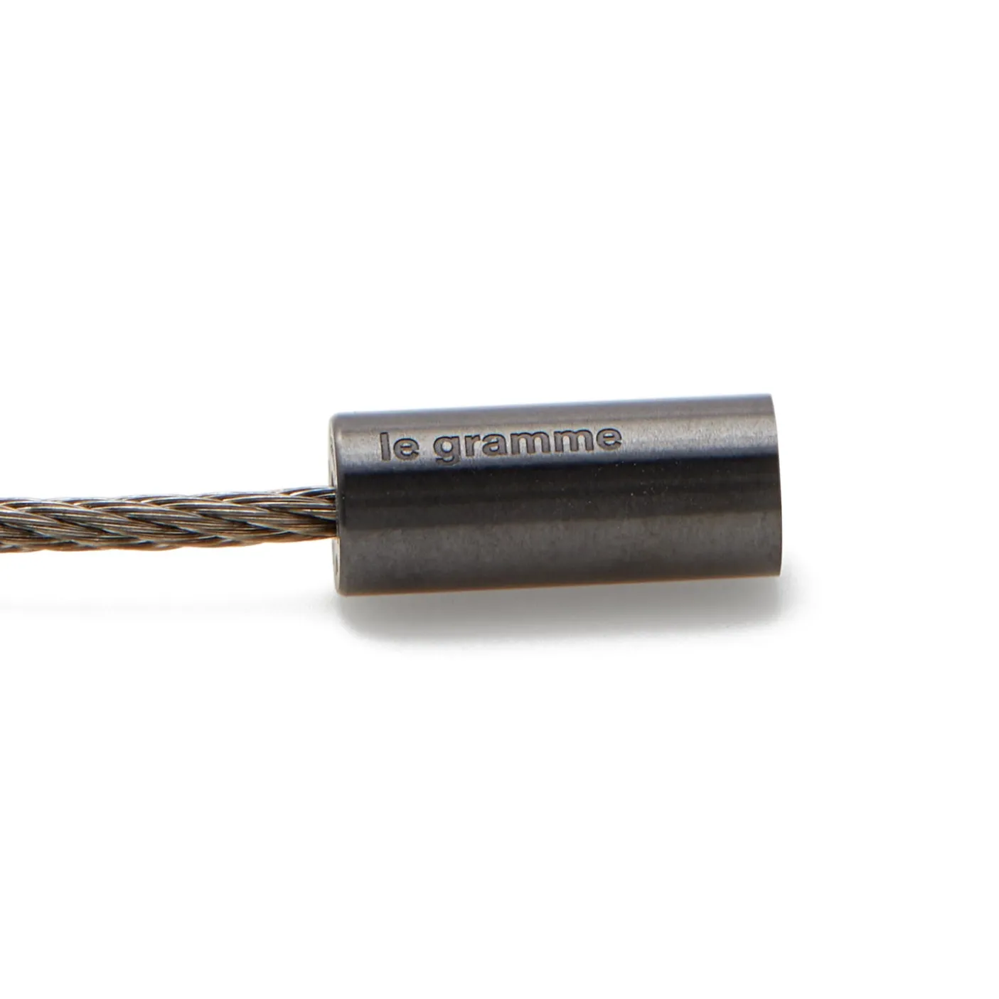 Le Gramme 5g Brushed Ceramic Cable Bracelet