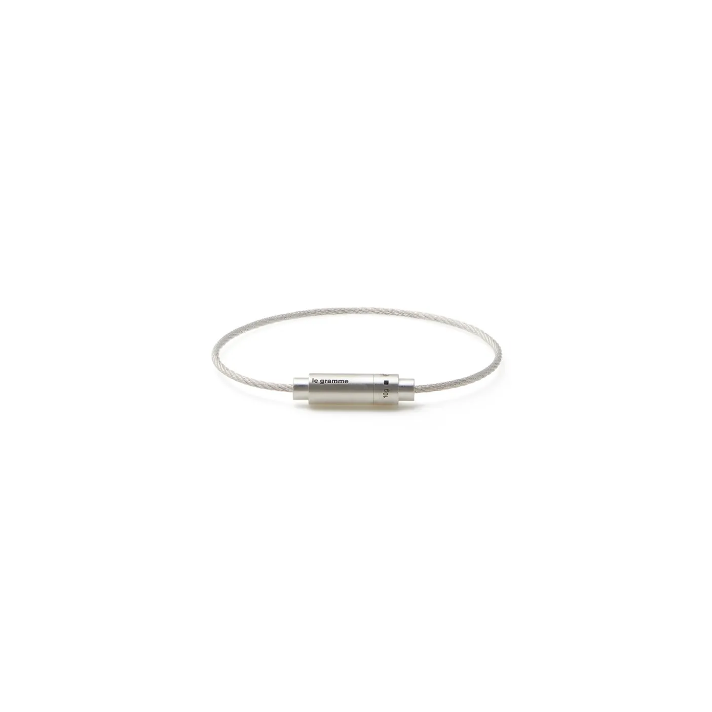 Le Gramme 9g Brushed Sterling Silver Triptych Clasp Cable Bracelet