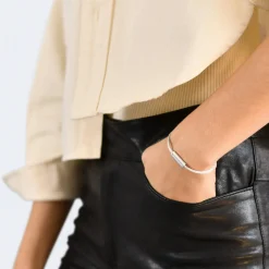 Le Gramme 9g Brushed Sterling Silver Triptych Clasp Cable Bracelet