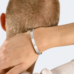 Le Gramme 15g Brushed Sterling Silver Ribbon Bracelet