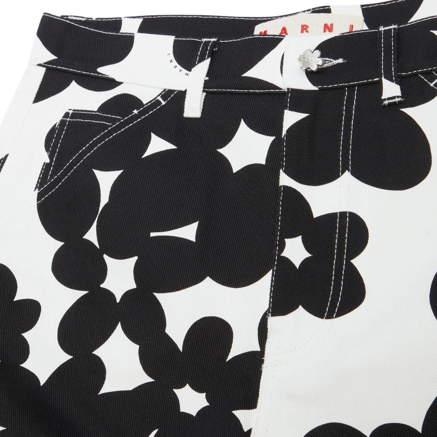 MARNI Cotton Dillies Print Cargo Pants