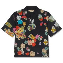 MARNI Floral Print Short Sleeve Shirt