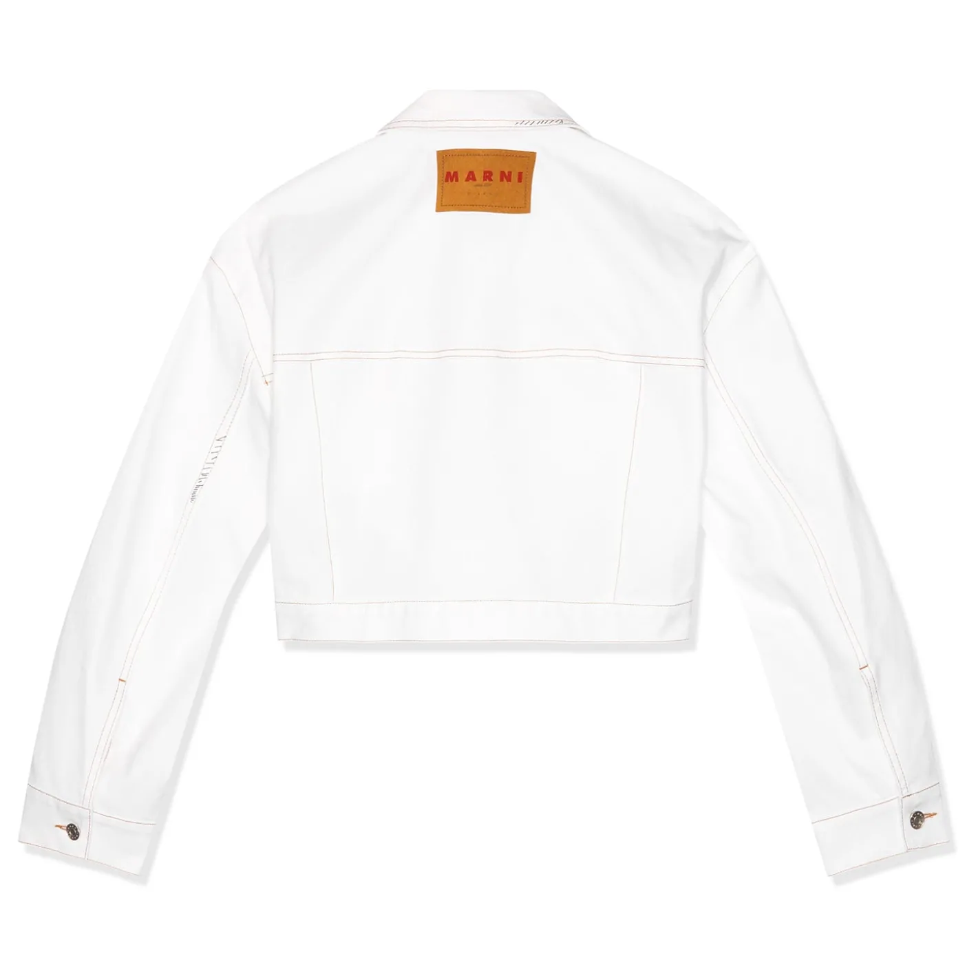 MARNI Flower Patch Cropped Denim Jacket