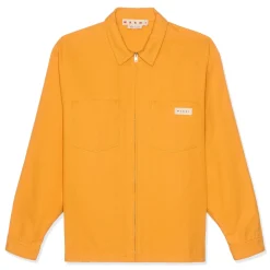 MARNI Gabardine Zip Up Overshirt