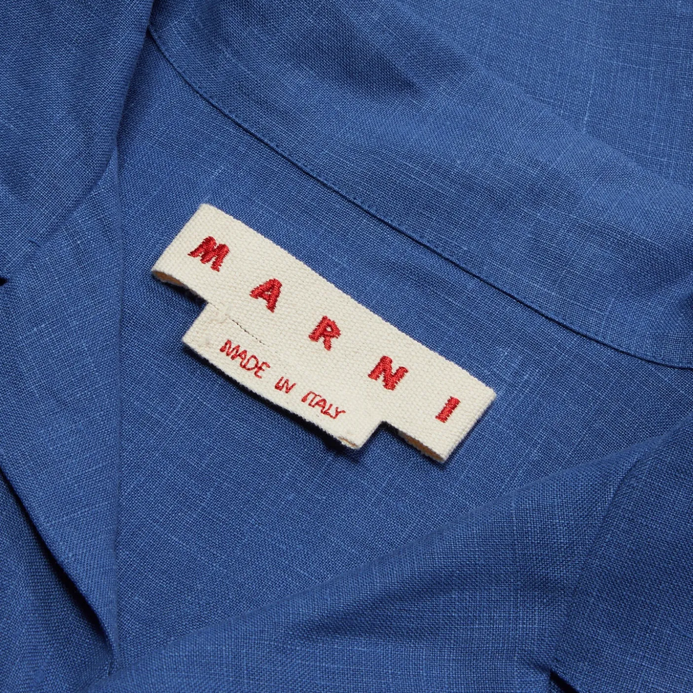 MARNI Graphic Print Organic Poplin Bowling Shirt