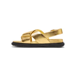 MARNI Leather Fussbett Crisscross Sandal