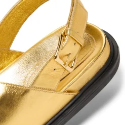 MARNI Leather Fussbett Crisscross Sandal