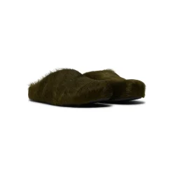 MARNI Long-Hair Calfskin Fussbett Sabot Mule