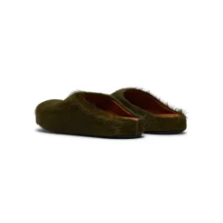 MARNI Long-Hair Calfskin Fussbett Sabot Mule