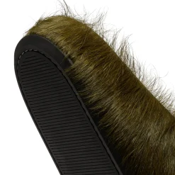 MARNI Long-Hair Calfskin Fussbett Sabot Mule