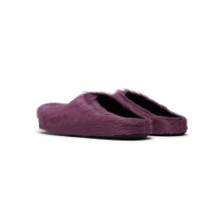 MARNI Long-Hair Calfskin Fussbett Sabot Mule
