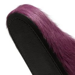 MARNI Long-Hair Calfskin Fussbett Sabot Mule