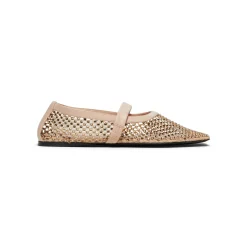 MARNI Mesh Mary Jane Ballet Flats with Crystals