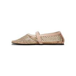 MARNI Mesh Mary Jane Ballet Flats with Crystals