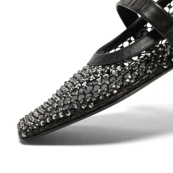 MARNI Mesh Mary Jane Flats with Crystals
