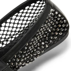 MARNI Mesh Mary Jane Flats with Crystals