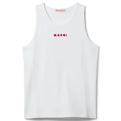 MARNI Mohair Embroidery Cotton Tank Top