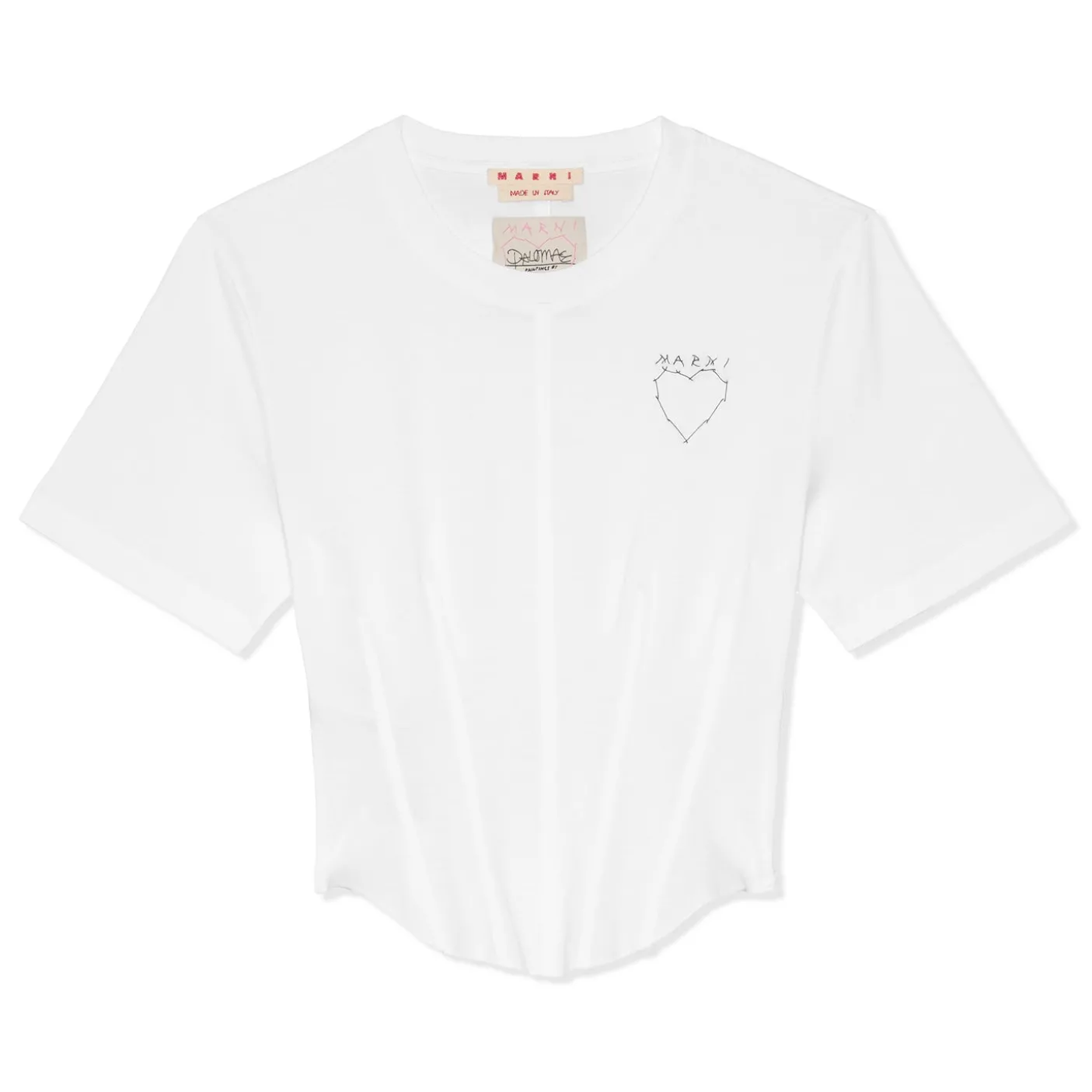 MARNI Organic Jersey Corset T-shirt