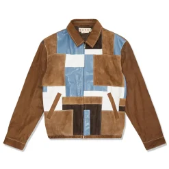 MARNI Suede Leather Patchwork Jacket