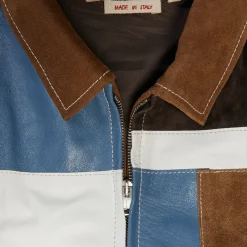 MARNI Suede Leather Patchwork Jacket