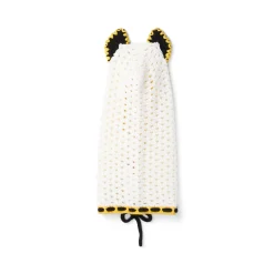 MARNI White Wool Balaclava with Ears