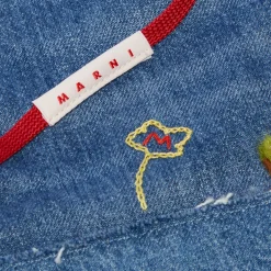 MARNI Wide-Leg Jeans with Mohair Patches