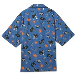 MARNI Wolves Ravens and Doves Print Poplin Bowling Shirt