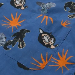 MARNI Wolves Ravens and Doves Print Poplin Bowling Shirt